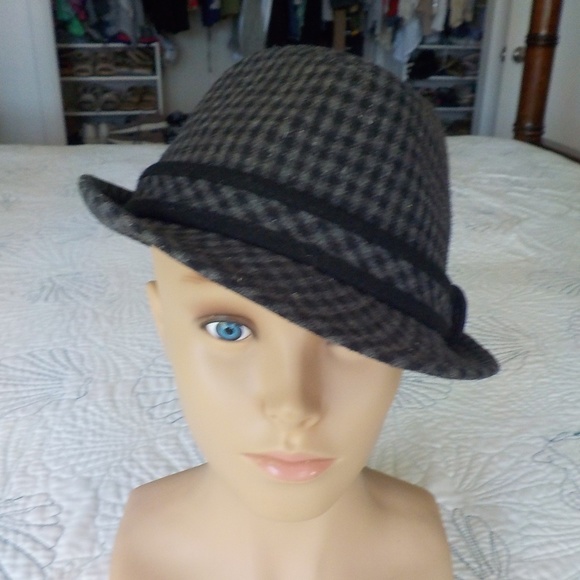 Hatter Co. Gray/Black Wool Fedora (Unisex) - Picture 2 of 10